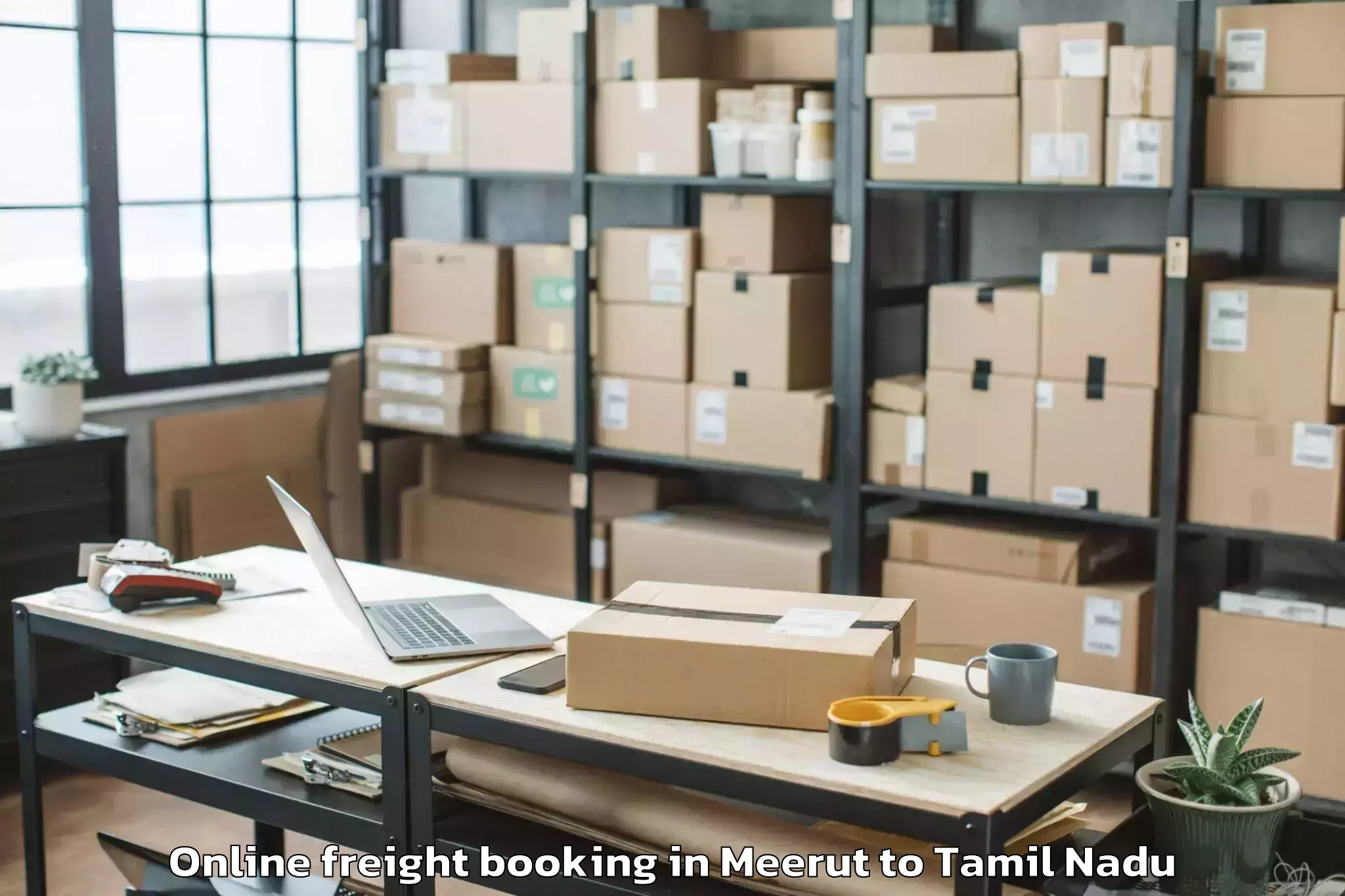 Top Meerut to Krishnagiri Online Freight Booking Available